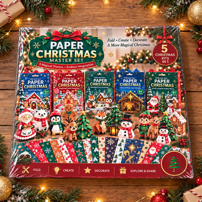 Weihnachtsbastelset aus Papier – Falten und Gestalten Sie Ihre eigene Weihnachtsdekoration