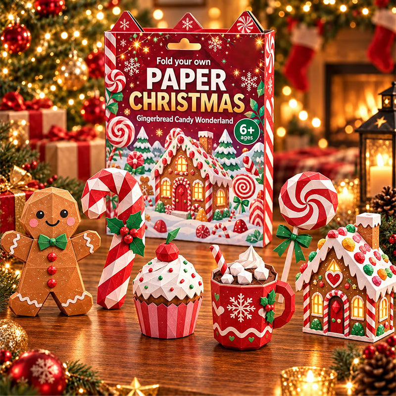 Weihnachtsbastelset aus Papier – Falten und Gestalten Sie Ihre eigene Weihnachtsdekoration