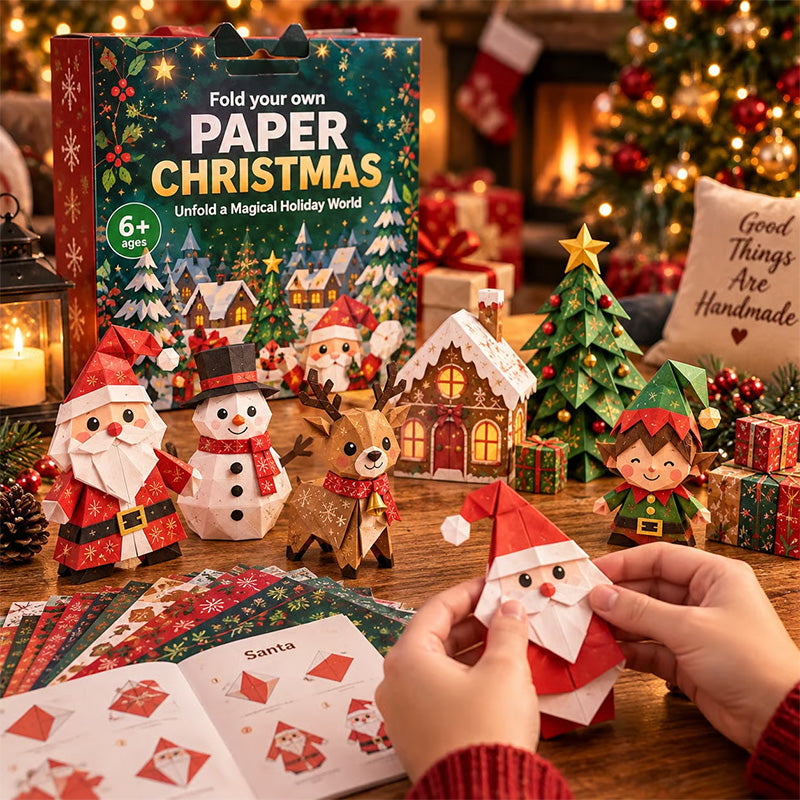 Weihnachtsbastelset aus Papier – Falten und Gestalten Sie Ihre eigene Weihnachtsdekoration