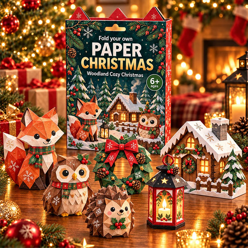 Weihnachtsbastelset aus Papier – Falten und Gestalten Sie Ihre eigene Weihnachtsdekoration