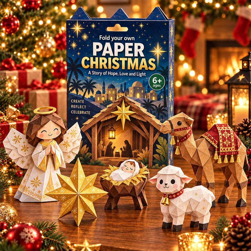 Weihnachtsbastelset aus Papier – Falten und Gestalten Sie Ihre eigene Weihnachtsdekoration