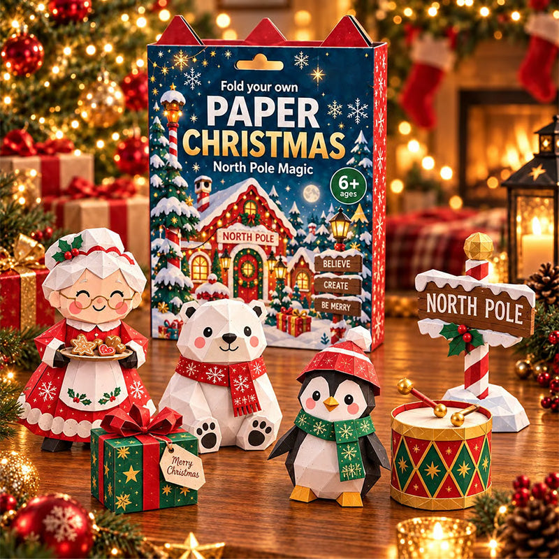Weihnachtsbastelset aus Papier – Falten und Gestalten Sie Ihre eigene Weihnachtsdekoration